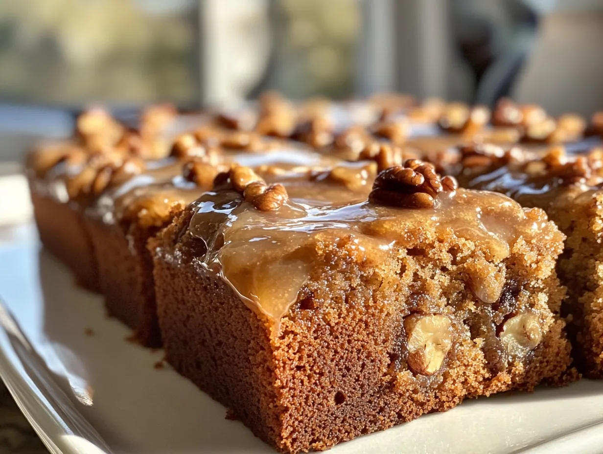 Bake the Best Moist Applesauce Cake: A Cozy Fall Treat finished dish