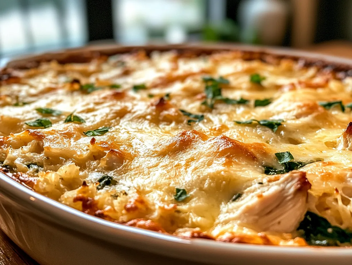 Cozy Comfort: Your New Favorite Healthy Chicken Cauliflower Rice Casserole step by step