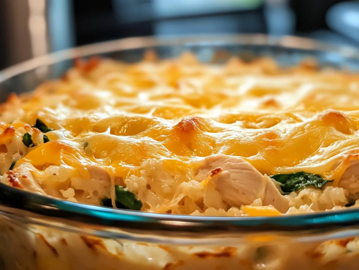 Cozy Comfort: Your New Favorite Healthy Chicken Cauliflower Rice Casserole finished dish