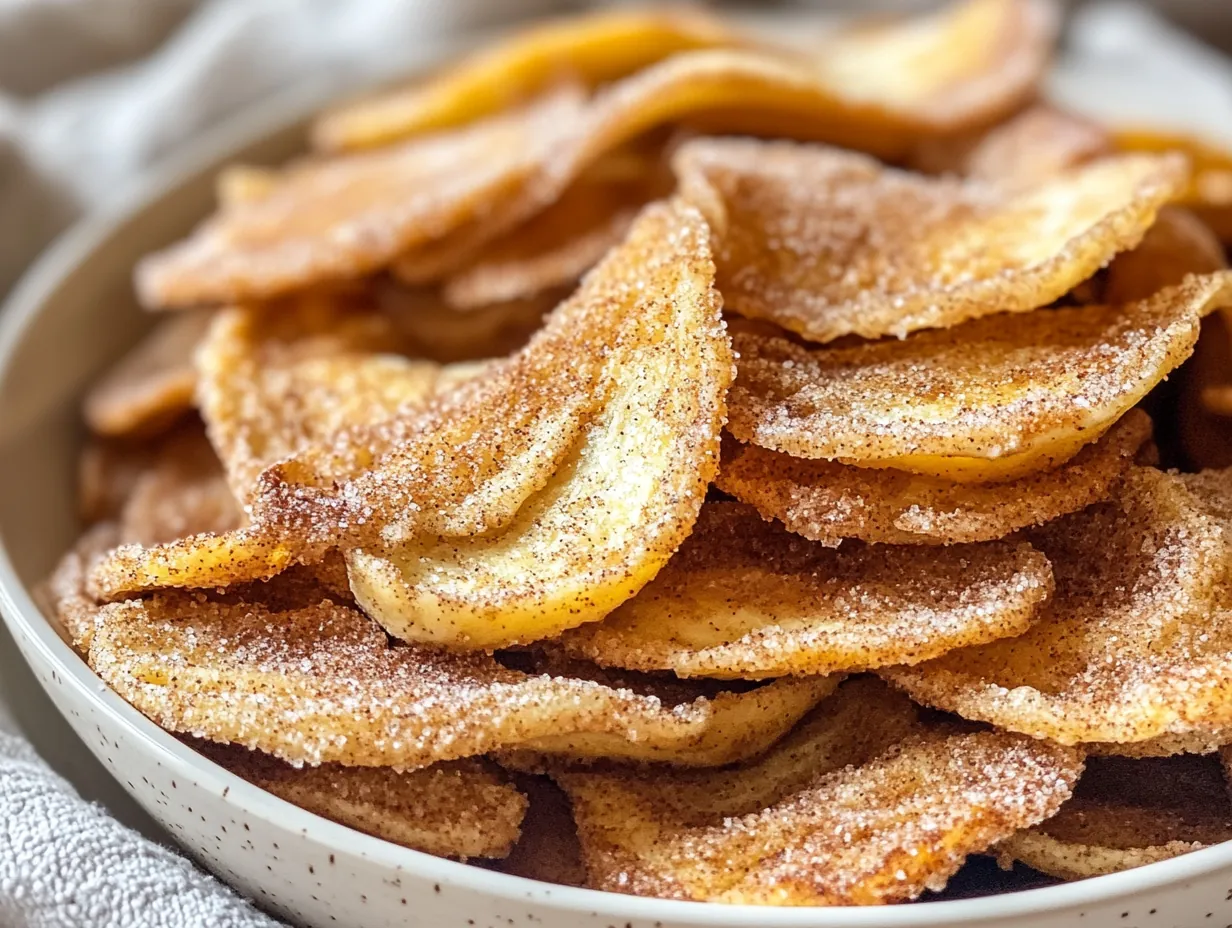 Crispy Air Fryer Cinnamon Sugar Banana Chips: Your New Favorite Snack finished dish