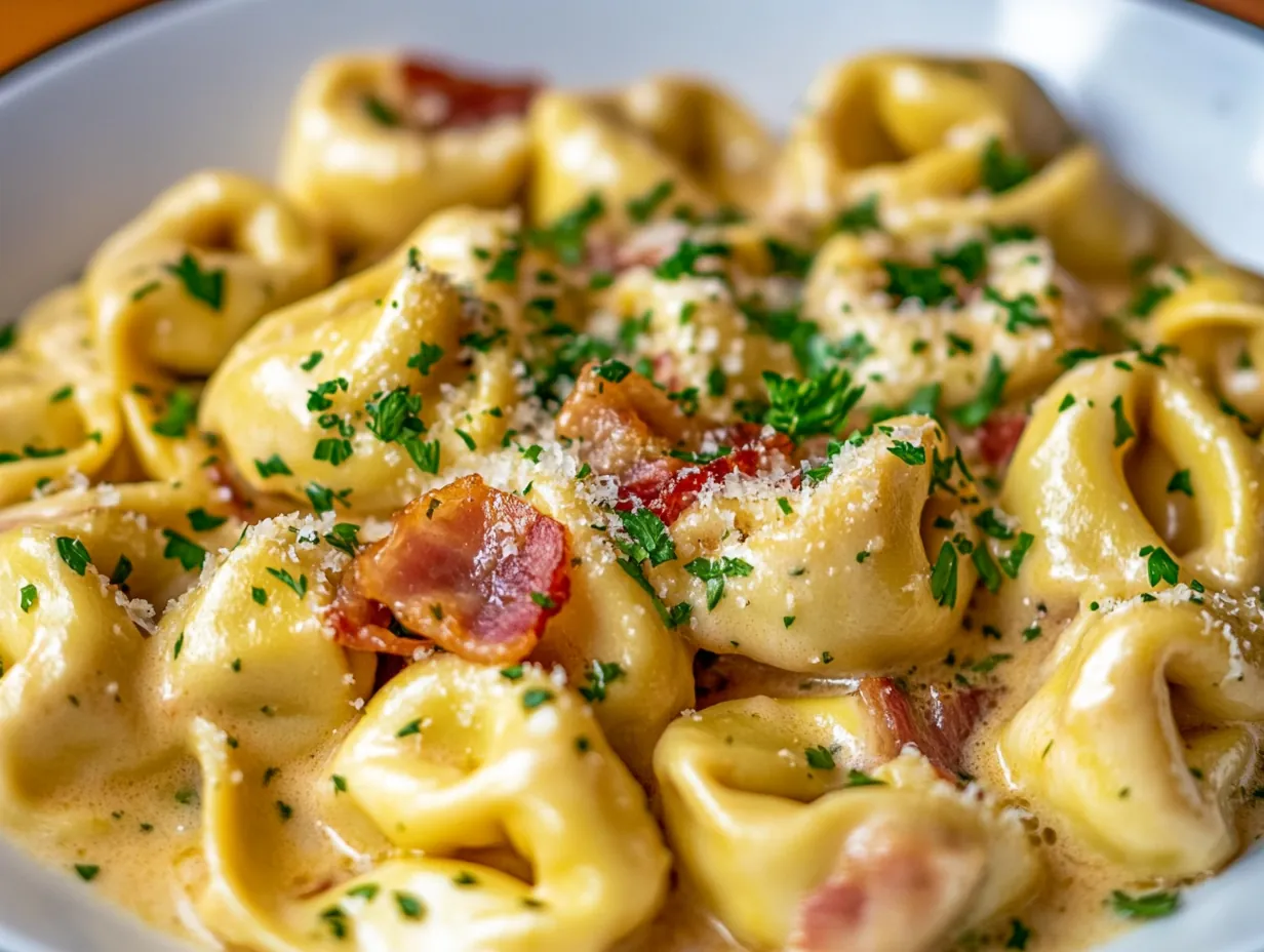 Quick & Creamy Tortellini Carbonara in Just 30 Minutes step by step