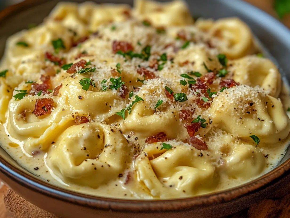 Quick & Creamy Tortellini Carbonara in Just 30 Minutes