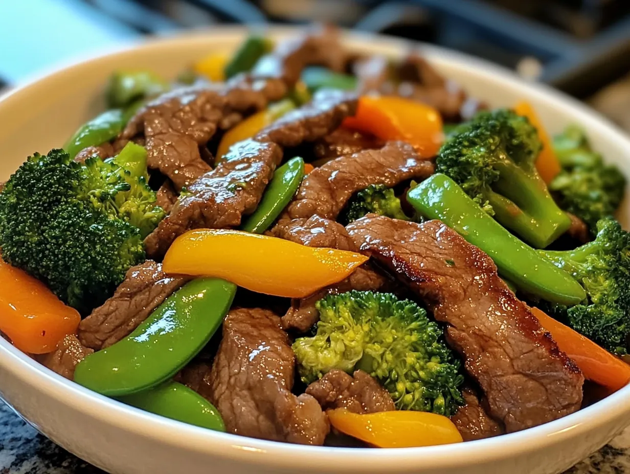 Savor This Speedy 30-Minute Beef Stir Fry with Vegetables finished dish