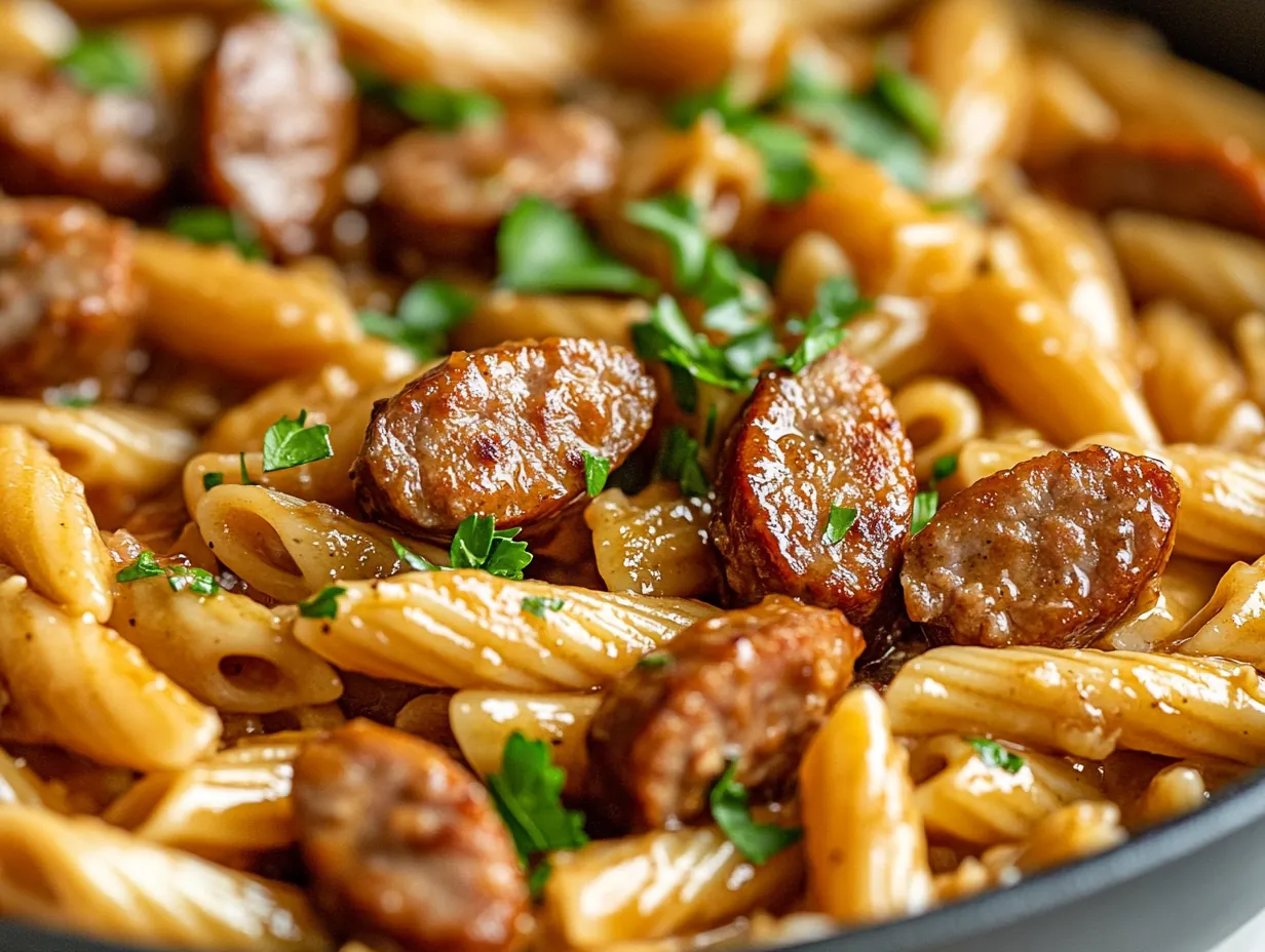 Sweet & Savory Sticky Honey Garlic Sausage Pasta Skillet: Your New Weeknight Favorite